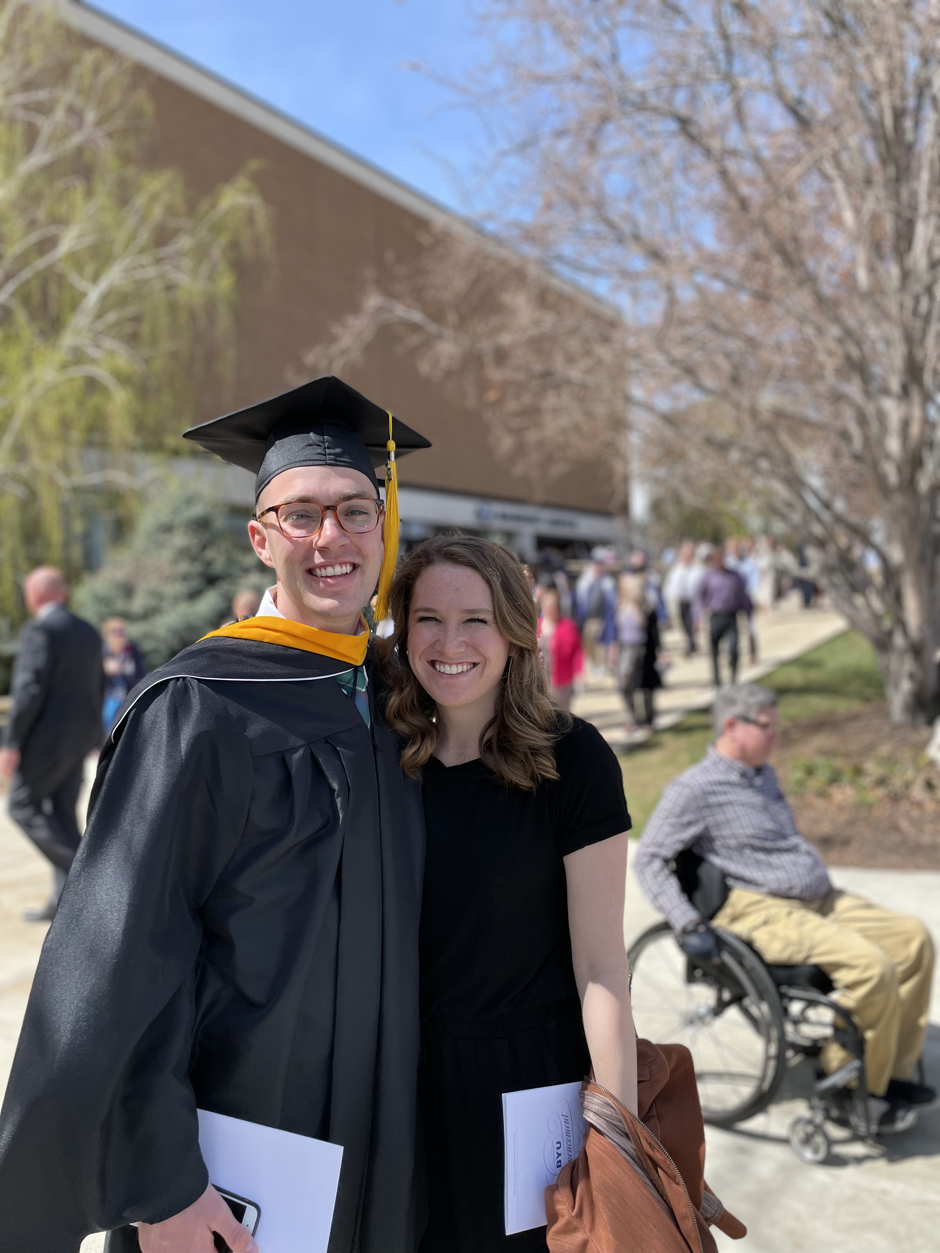 Photo after commencement with Rachel