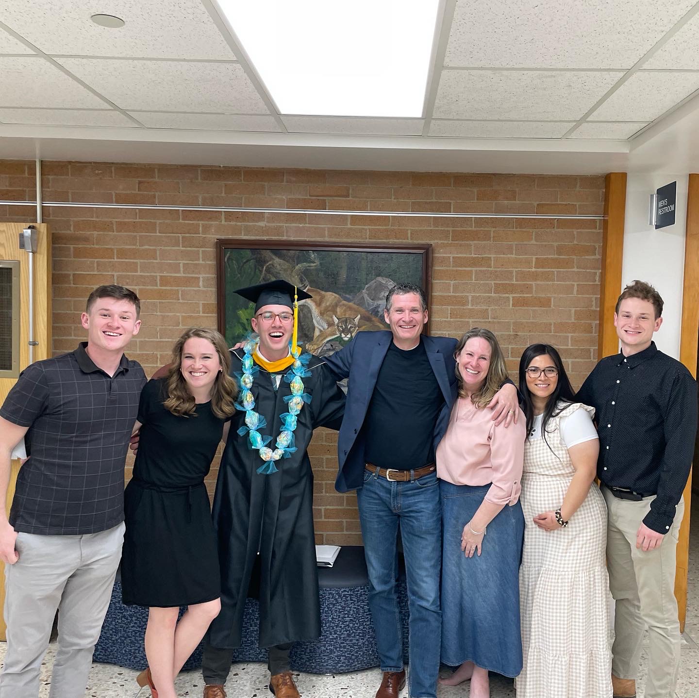 Cannon's came down for graduation. Photo after convocation where I walked.