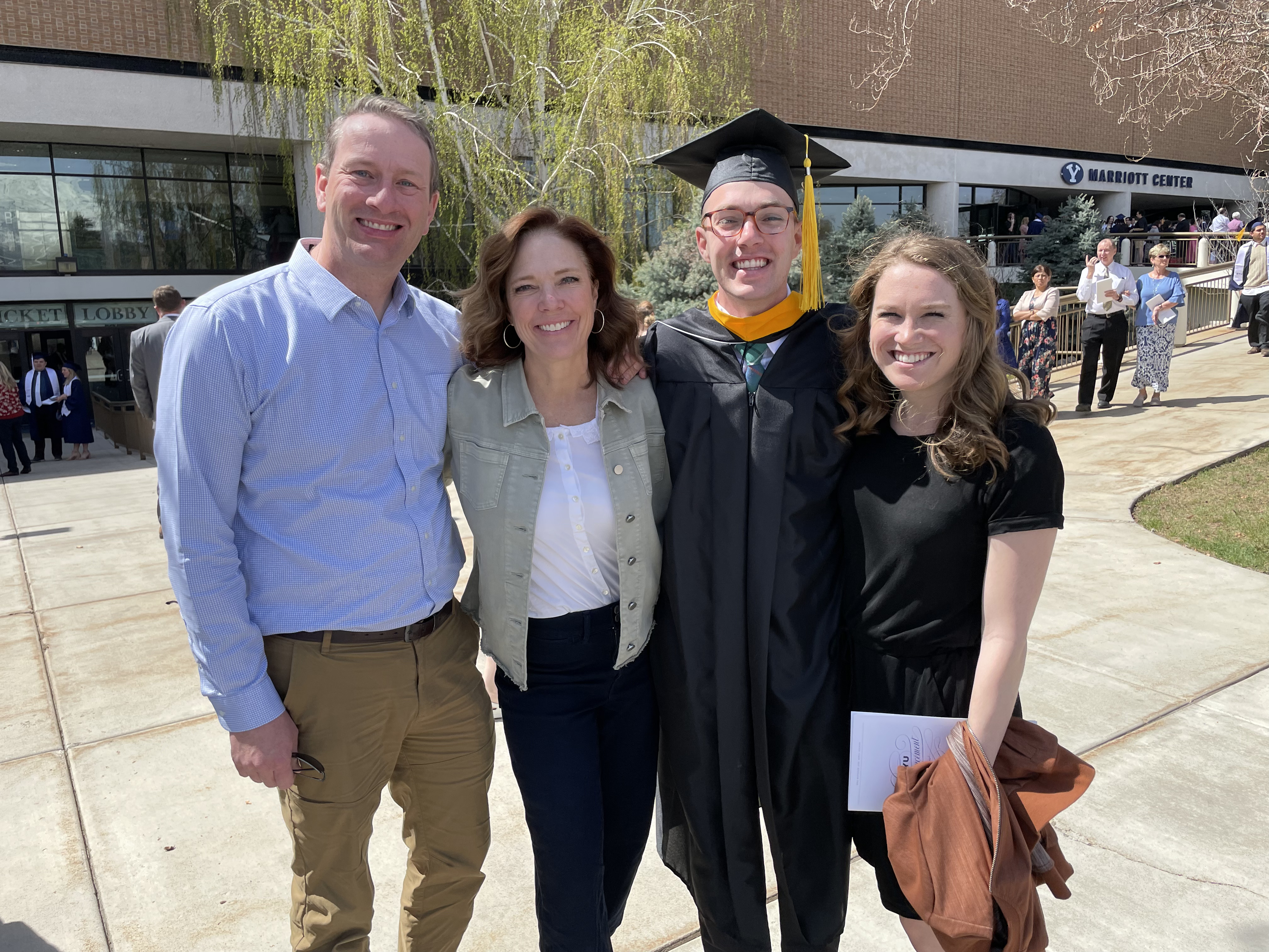 Photo after commencement with my parents